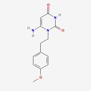 molecular formula C13H15N3O3 B2685141 6-amino-1-(4-methoxyphenethyl)pyrimidine-2,4(1H,3H)-dione CAS No. 158893-37-9