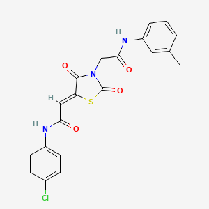 (Z)-N-(4-chlorophenyl)-2-(2,4-dioxo-3-(2-oxo-2-(m-tolylamino)ethyl)thiazolidin-5-ylidene)acetamide