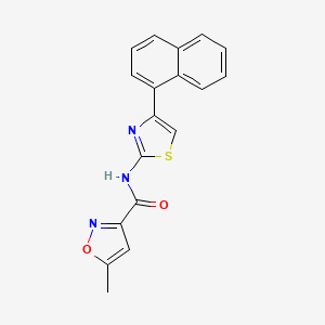 molecular formula C18H13N3O2S B2685146 5-甲基-N-(4-(萘基)噻唑-2-基)异噁唑-3-甲酰胺 CAS No. 941903-07-7