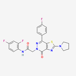 N-(2,4-difluorophenyl)-2-(7-(4-fluorophenyl)-4-oxo-2-(pyrrolidin-1-yl)thiazolo[4,5-d]pyridazin-5(4H)-yl)acetamide