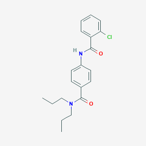 molecular formula C20H23ClN2O2 B268515 2-chloro-N-{4-[(dipropylamino)carbonyl]phenyl}benzamide 