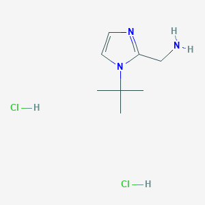molecular formula C8H17Cl2N3 B2685154 (1-Tert-butylimidazol-2-yl)methanamine;dihydrochloride CAS No. 2490403-85-3