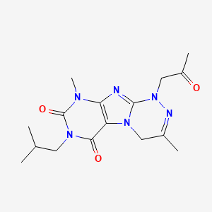 7-isobutyl-3,9-dimethyl-1-(2-oxopropyl)-7,9-dihydro-[1,2,4]triazino[3,4-f]purine-6,8(1H,4H)-dione