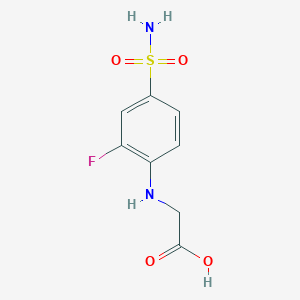 2-[(2-Fluoro-4-sulfamoylphenyl)amino]acetic acid