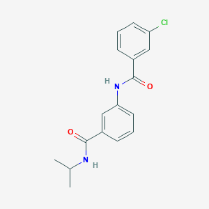 molecular formula C17H17ClN2O2 B268518 3-[(3-chlorobenzoyl)amino]-N-isopropylbenzamide 