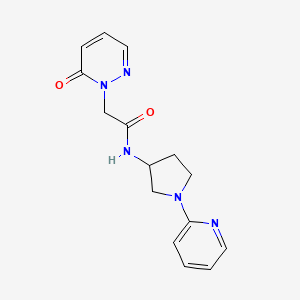 molecular formula C15H17N5O2 B2685182 2-(6-oxopyridazin-1(6H)-yl)-N-(1-(pyridin-2-yl)pyrrolidin-3-yl)acetamide CAS No. 1788845-73-7