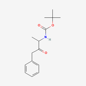 molecular formula C15H21NO3 B2685185 tert-butyl N-(3-oxo-4-phenylbutan-2-yl)carbamate CAS No. 1423025-86-8