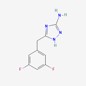 molecular formula C9H9F2N5O3 B2685187 5-(3,5-difluorobenzyl)-1H-1,2,4-triazol-3-amine CAS No. 1224159-76-5