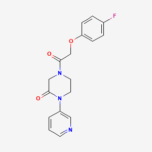 molecular formula C17H16FN3O3 B2685188 4-(2-(4-Fluorophenoxy)acetyl)-1-(pyridin-3-yl)piperazin-2-one CAS No. 2034393-23-0
