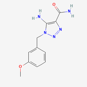 molecular formula C11H13N5O2 B2685194 5-amino-1-(3-methoxybenzyl)-1H-1,2,3-triazole-4-carboxamide CAS No. 1239770-93-4
