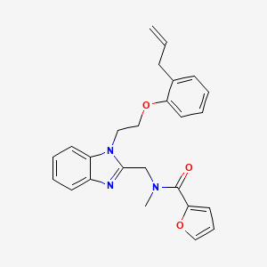 molecular formula C25H25N3O3 B2685196 N-({1-[2-(2-allylphenoxy)ethyl]-1H-benzimidazol-2-yl}methyl)-N-methyl-2-furamide CAS No. 919976-78-6