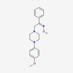 molecular formula C19H23N3O2 B2685202 2-[4-(4-甲氧基苯基)哌嗪基]-1-苯基-1-乙酮肟 CAS No. 338396-70-6