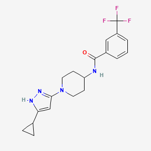 N-(1-(5-cyclopropyl-1H-pyrazol-3-yl)piperidin-4-yl)-3-(trifluoromethyl)benzamide