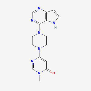 molecular formula C15H17N7O B2685232 3-Methyl-6-[4-(5H-pyrrolo[3,2-d]pyrimidin-4-yl)piperazin-1-yl]pyrimidin-4-one CAS No. 2380071-86-1
