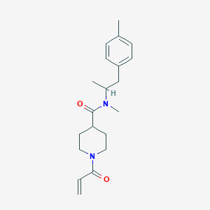 molecular formula C20H28N2O2 B2685237 N-Methyl-N-[1-(4-methylphenyl)propan-2-yl]-1-prop-2-enoylpiperidine-4-carboxamide CAS No. 2361758-81-6