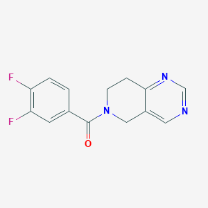 molecular formula C14H11F2N3O B2685241 (3,4-二氟苯基)(7,8-二氢吡啶并[4,3-d]嘧啶-6(5H)-基)甲酮 CAS No. 1797085-24-5