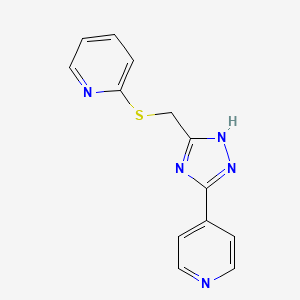 2-pyridinyl [5-(4-pyridinyl)-1H-1,2,4-triazol-3-yl]methyl sulfide