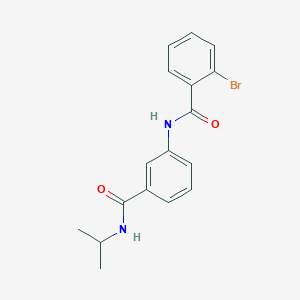 molecular formula C17H17BrN2O2 B268525 2-bromo-N-{3-[(isopropylamino)carbonyl]phenyl}benzamide 