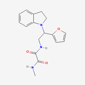 molecular formula C17H19N3O3 B2685255 N1-(2-(呋喃-2-基)-2-(吲哚-1-基)乙基)-N2-甲氧乙酰胺 CAS No. 898458-39-4