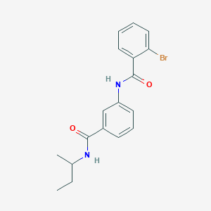 molecular formula C18H19BrN2O2 B268526 2-bromo-N-{3-[(sec-butylamino)carbonyl]phenyl}benzamide 