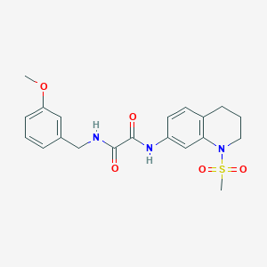 molecular formula C20H23N3O5S B2685260 N-[(3-甲氧基苯基)甲基]-N'-(1-甲基磺酰-3,4-二氢-2H-喹啉-7-基)乙酰胺 CAS No. 941983-73-9