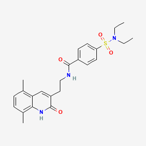 4-(diethylsulfamoyl)-N-[2-(5,8-dimethyl-2-oxo-1H-quinolin-3-yl)ethyl]benzamide