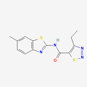 4-ethyl-N-(6-methyl-1,3-benzothiazol-2-yl)thiadiazole-5-carboxamide