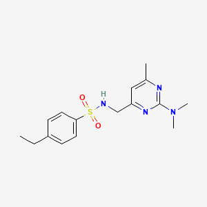N-((2-(dimethylamino)-6-methylpyrimidin-4-yl)methyl)-4-ethylbenzenesulfonamide