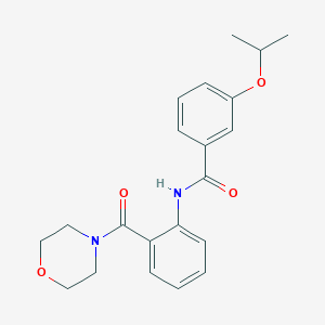 molecular formula C21H24N2O4 B268529 3-isopropoxy-N-[2-(4-morpholinylcarbonyl)phenyl]benzamide 
