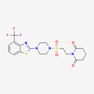 1-(2-((4-(4-(Trifluoromethyl)benzo[d]thiazol-2-yl)piperazin-1-yl)sulfonyl)ethyl)piperidine-2,6-dione