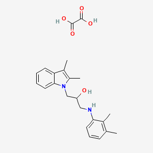 molecular formula C23H28N2O5 B2685307 1-(2,3-二甲基-1H-吲哚-1-基)-3-((2,3-二甲基苯基)氨基)丙醇草酸盐 CAS No. 1216752-26-9