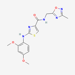 2-((2,4-dimethoxyphenyl)amino)-N-((3-methyl-1,2,4-oxadiazol-5-yl)methyl)thiazole-4-carboxamide