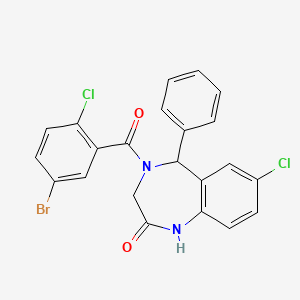 4-(5-bromo-2-chlorobenzoyl)-7-chloro-5-phenyl-3,5-dihydro-1H-1,4-benzodiazepin-2-one