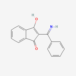 molecular formula C16H11NO2 B2685314 2-(Aminophenylmethylene)indane-1,3-dione CAS No. 85301-69-5