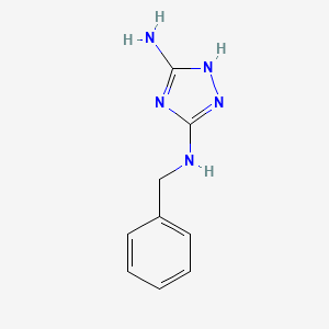 molecular formula C9H11N5 B2685323 N5-Benzyl-1H-1,2,4-triazole-3,5-diamine CAS No. 21505-06-6