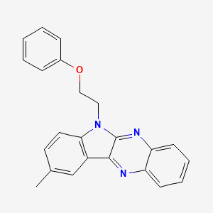 molecular formula C23H19N3O B2685324 9-甲基-6-(2-苯氧基乙基)-6H-吲哚[2,3-b]喹喔啉 CAS No. 638136-21-7