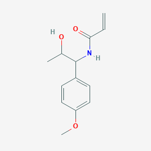 molecular formula C13H17NO3 B2685325 N-[2-Hydroxy-1-(4-methoxyphenyl)propyl]prop-2-enamide CAS No. 2411312-00-8