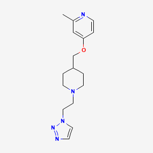 2-Methyl-4-[[1-[2-(triazol-1-yl)ethyl]piperidin-4-yl]methoxy]pyridine