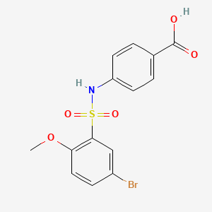 4-{[(5-Bromo-2-methoxyphenyl)sulfonyl]amino}benzoic acid