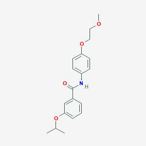 molecular formula C19H23NO4 B268534 3-isopropoxy-N-[4-(2-methoxyethoxy)phenyl]benzamide 