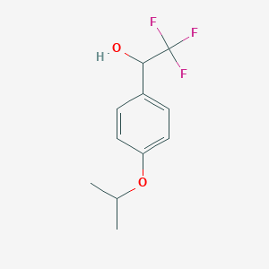 molecular formula C11H13F3O2 B2685344 4-Isopropoxy-alpha-(trifluoromethyl)benzyl Alcohol CAS No. 1249036-43-8