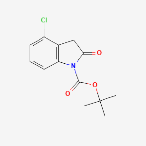 molecular formula C13H14ClNO3 B2685353 叔丁基-4-氯-2-氧代吲哚啉-1-甲酸酯 CAS No. 765315-28-4