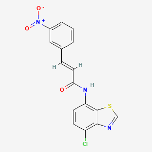 (2E)-N-(4-chloro-1,3-benzothiazol-7-yl)-3-(3-nitrophenyl)prop-2-enamide