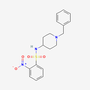 molecular formula C18H21N3O4S B2685364 N-(1-苄基哌啶-4-基)-2-硝基苯磺酰胺 CAS No. 205058-89-5