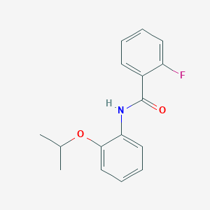 molecular formula C16H16FNO2 B268537 2-fluoro-N-(2-isopropoxyphenyl)benzamide 
