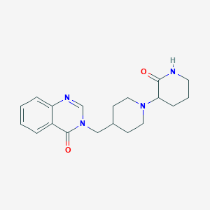 molecular formula C19H24N4O2 B2685380 3-[[1-(2-氧代哌啶-3-基)哌啶-4-基]甲基]喹唑啉-4-酮 CAS No. 2379950-68-0