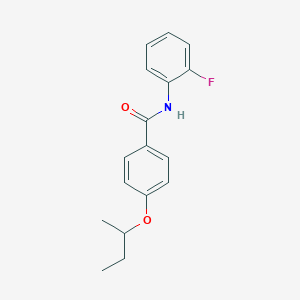 molecular formula C17H18FNO2 B268539 4-sec-butoxy-N-(2-fluorophenyl)benzamide 