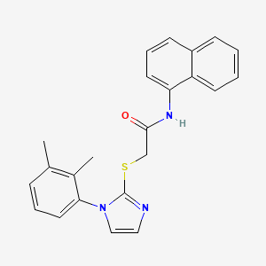 molecular formula C23H21N3OS B2685394 2-((1-(2,3-二甲基苯基)-1H-咪唑-2-基)硫)-N-(萘-1-基)乙酰胺 CAS No. 851131-73-2