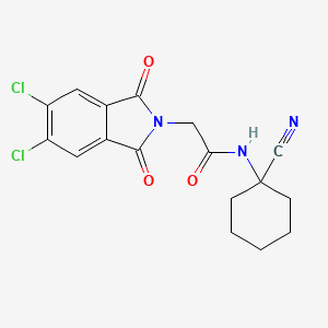 molecular formula C17H15Cl2N3O3 B2685396 N-(1-cyanocyclohexyl)-2-(5,6-dichloro-1,3-dioxo-2,3-dihydro-1H-isoindol-2-yl)acetamide CAS No. 874596-21-1