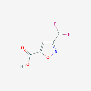 molecular formula C5H3F2NO3 B2685397 3-(二氟甲基)-1,2-噁唑-5-羧酸 CAS No. 1935503-24-4